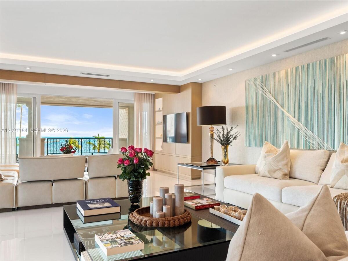 Living room with ocean views